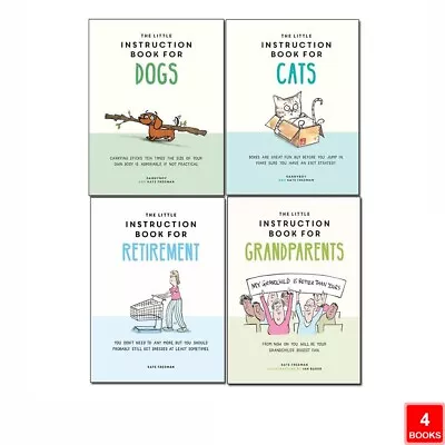 £22.99 • Buy Kate Freeman Collection 4 Books Set Little Instruction Book For Retirement,Cats