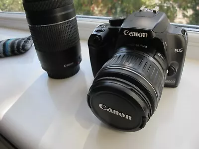 Canon EOS 1000D 10.1MP Digital SLR Camera - Black Kit With 18-55 Lens + More  • £230