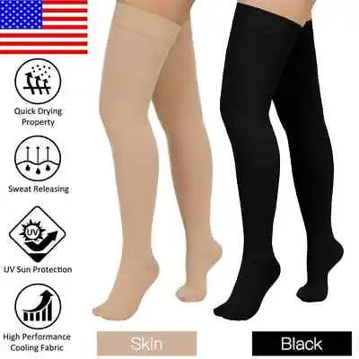 Anti Embolism Compression Stockings Thigh High Unisex Ted Hose Socks 20-30 MmHg • $9.98