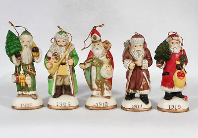 Reproductions Inc Memories Of Santa 5 Ornaments 1900s 00-09-10-17-19(4 1/8 ) • $24.99