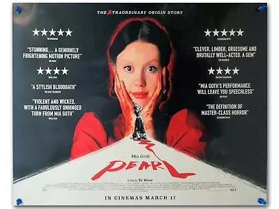 Pearl Original UK Quad Poster D/S 30x40 Inch Mia Goth Ti West Mint Rolled • £29.99