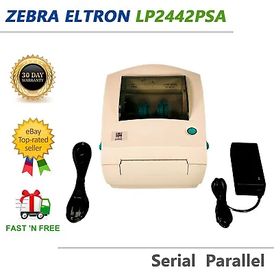 Eltron Zebra UPS LP2442 PSA Direct Thermal Barcode Printer Serial Parallel • $69.35