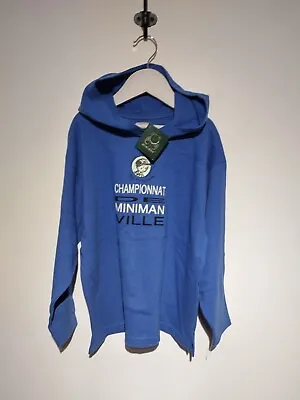 Miniman Boys Age 8 Cotton Hooded Top Hoodie Blue Jersey Hockey Club NWT • £10.80