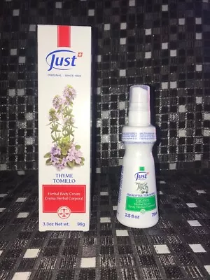 $96.99 • Buy Swiss JUST Winter Kit Set Crema Tomillo Herbal Body Cream Thyme 96g + Eucasol