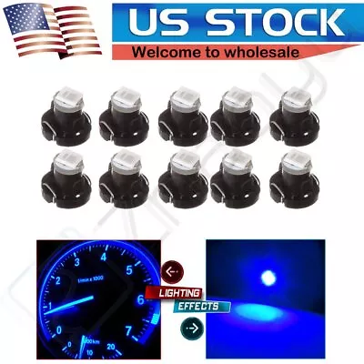 10 X Blue T3 Neo Wedge 1SMD Led Bulbs Panel HVAC Heater Control Light Lamp 12V • $6.49