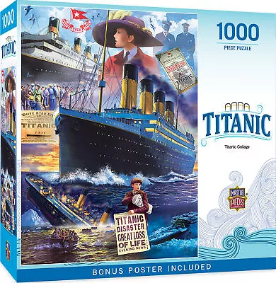 MasterPieces 1000 Piece Jigsaw Puzzle - Titanic Collage • $18.99