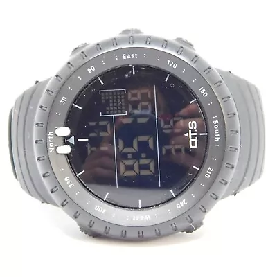 O.T.S T7005G Black Tone Quartz Digital Men's Watch New Battery • $18.99