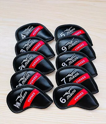 “10PCS” Golf Club Iron 3-9-ASP Head Cover For Mizuno Forged Leather • $38.99