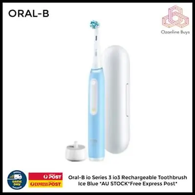 Oral-B Io Series 3 Io3 Rechargeable Toothbrush Ice Blue *AU STOCK*Free Express P • $76