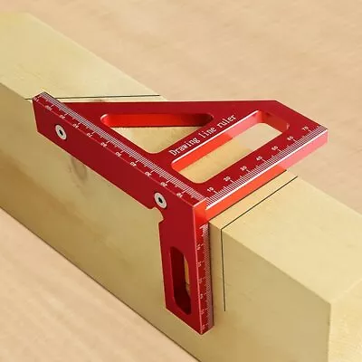 Woodworking Square Protractor Aluminum Alloy Miter Triangle Ruler Measuring Tool • $16.76