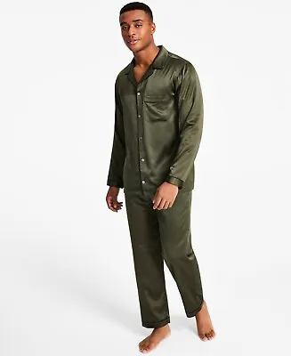 I.N.C. International Concepts Men's 2Pc. Tipped Pajama Set  Green Large • $6.09