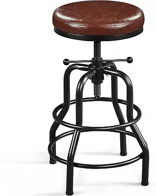 Vintage Industrial Bar Stool  Counter Height Adjustable Stool For Kitchen 1PCS • $76.99
