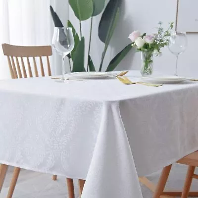 Maxmill Jacquard Table Cloth Damask Pattern Spillproof Wrinkle Resistant Oil Pro • $66.54