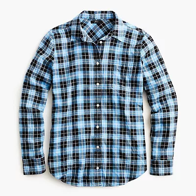 J.Crew Classic-fit Boy Shirt In Crinkle Herringbone Plaid Size 4 Item K5907 NWT! • $14.99