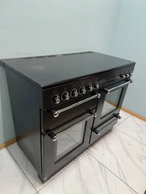 CERAMIC RANGEMASTER 110 CM RANGE COOKER IN BLACK/CHROME. Ref--ED123 • £1195