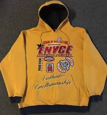 Vtg Enyce Jeans Hoodie 3XL NYC Hip Hop Baggy Urban Skate Wu Wear Grunge 90s Y2K • $89.95