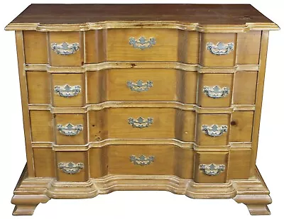 Chippendale Pine Goddard Block Front Bachelors Chest Of Drawer Dresser Colonial • $1105