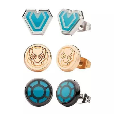 Marvel Black Panther: Wakanda Forever 3-Piece Stud Earring Set • $12.99