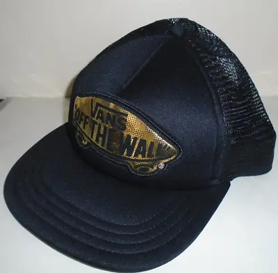 Vans Off The Wall Women's Trucker Hat Cap - Black/Gold - New • £17.34