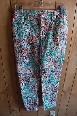 Chico’s So Slimming Girlfriend Pants Size 00 R Ankle Colorful Pattern • $12