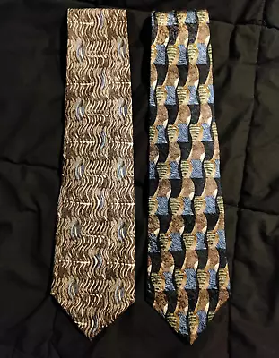 Van Heusen Dress Suit Ties 100% Silk Lot Of 2 • $9.99