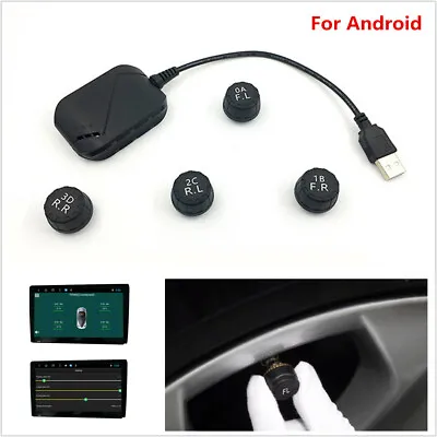 USB Android TPMS External Sensor Car Tire Pressure Monitoring Alarm System Kit • $55.33