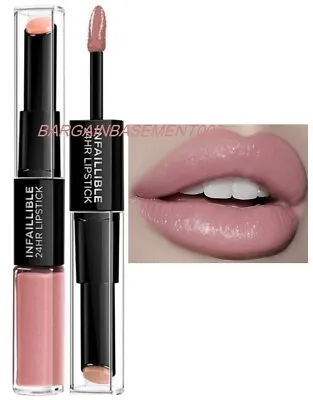 L'Oreal 2 Step 24H Liquid Lipsticks 111 Permanent Blush  Natural Pink  • £7.99