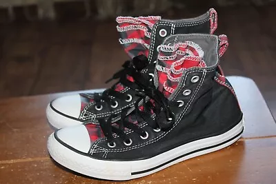 Converse Hi Top Uk 3 Eur 35.5 Plaid Ruffle Multi-layered Tongue Unisex Vgc • £14