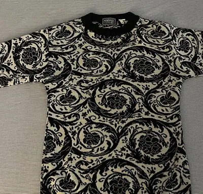Vintage Versace S Rare Designer Label Italy Authentic Medusa Paisley Sweater • $100