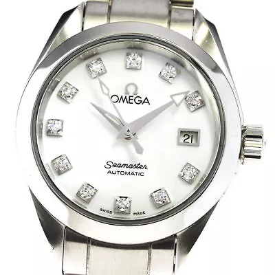 OMEGA Seamaster Aqua Terra 2563.75 11P Diamond Automatic Ladies Watch_810790 • $2946.04