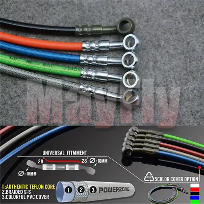 Dirt Bike M10 Stainle Steel Hydraulic Reinforce Brake Line Clutch Oil Hose Tube • $6.71