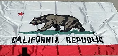 XL Vintage Nylon California Republic State Bear Flag 58X95  LAST ONE IN STOCK • $149.99