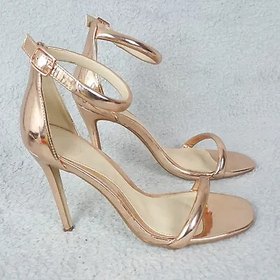 £12.60 • Buy MissGuided Barely There Gold Stiletto Womens Court Shoes Size 6 UK