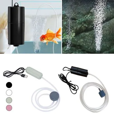 £6.80 • Buy Aquarium Oxygen Pump Fish Tank USB Silent Air Compressor Mini Oxygenator      