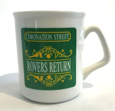 Coronation Street  Rovers Return  Green And White Mug English TV Vintage 1970's • $12.71