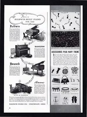$9.95 • Buy 1940 Baldwin Built Piano Hamilton Howard Acrosonic Grand Upright Life Print Ad 