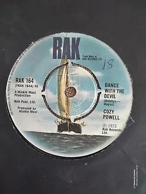COZY POWELL Dance With The Devil 7  SINGLE. RAK  1973 RAINBOW/MSG • £1.49