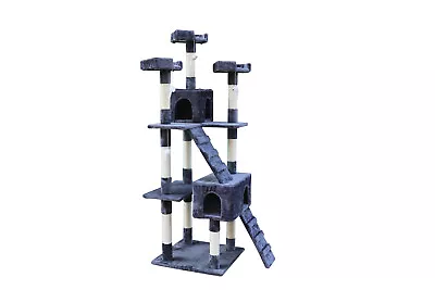 YES4PETS 180 Cm Cat Kitten Scratching Post Tree W Ladder-Grey • $119.99