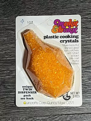 Vintage Makit & Bakit Cooking Crystals Orange Suncatcher Twin Dispenser 2oz • $19.99