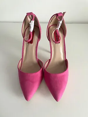 Rebel London - Womens Hot Pink Pointed Toe Court Stiletto Heel - UK 7 EU 40 BNIB • £28