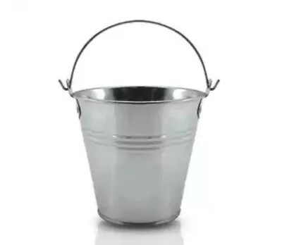 Galvanised Steel Metal Flower Pot Planter Bucket With Handle 11.5cm • £2.99