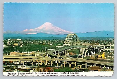 Fremont Bridge And Mt. St. Helens Portland Oregon Vintage Unposted • $5.25