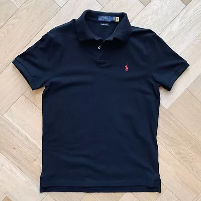 $100 • Buy Polo Ralph Lauren Dior Louis Vuitton Gucci Prada Chanel Black Medium Polo Shirt