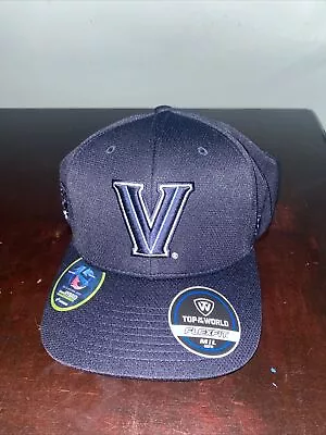 Villanova University Wildcats Top Of The World Flex Fitted Hat Mens M/L Blue (k) • $23.20