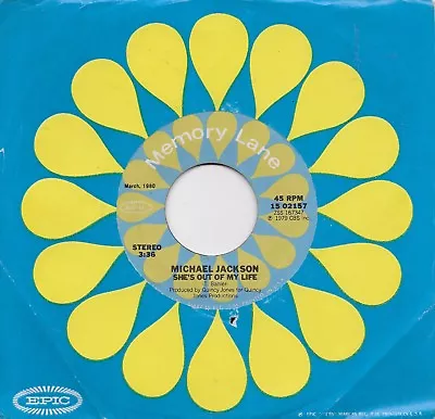 MICHAEL JACKSON  She's Out Of My Life / Lovely One  45  • $5.99