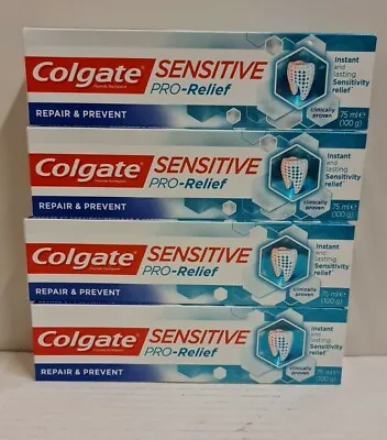 Colgate Pro Relief Sensitive 75ml  Repair & Prevent X 4 Tubes • £12.99