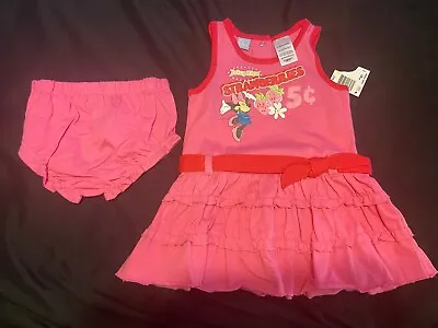 Disney Baby Minnie Mouse Strawberry 2pc Dress W/ Shorts. Size 18 Month NWT • $14.99