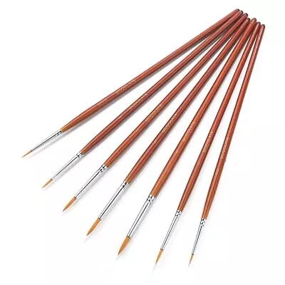 Miniature Model Paint Brush Set - 7 Pieces Fine Detail Painting Brushes For A... • $8.53