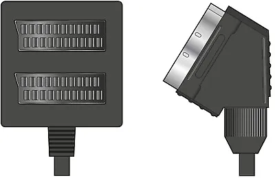Scart Splitter 2-Way Connecting Lead Switch Box Allows 2 Sources To Single Scart • £5.99