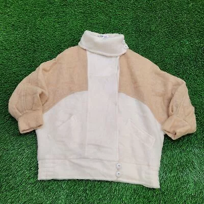 Vintage Donegal-Design Mohair Wool Coat Jacket Womens XL 25x27 Cream Tan Ireland • $188.83